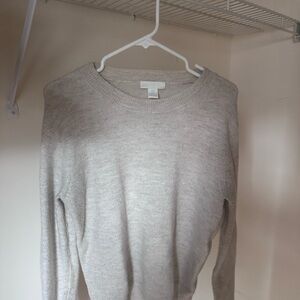 H&M Light Gray Crewneck Sweater - Women's Classic Knit